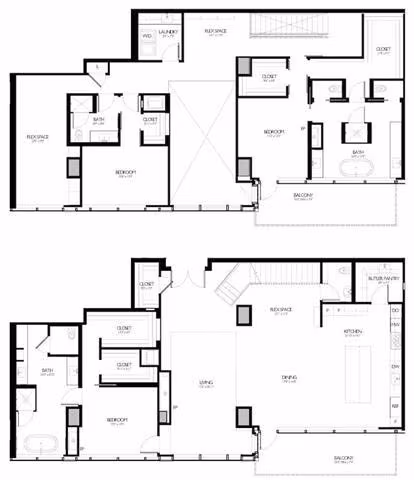 3 Bed 3.5 Bath Penthouse 4026 floor plan